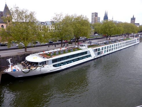 The 443-by-38 foot, 182-guest MV Emerald Sky is the first in a four vessel platform called the “Star Ship” class for newly formed Emerald Waterways, a premium division of Australian-owned deluxe operator Scenic Tours.