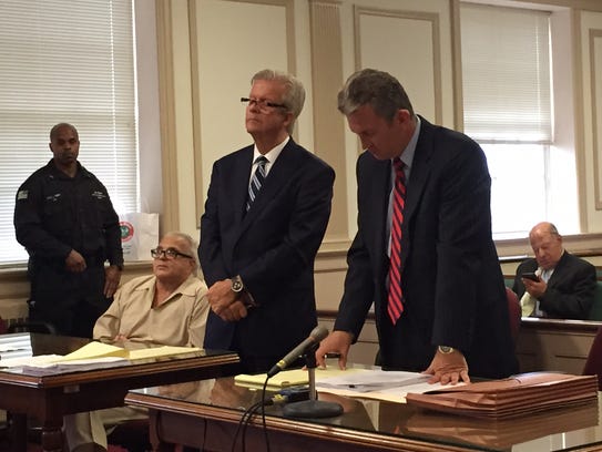 Martin Taccetta, seated, in Superior Court, Morristown,
