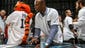 Detroit Tigers Justin Upton signs autographs during