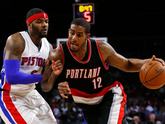 Unlucky 13 for Pistons as they fall to Portland, 98-86 635537659088961211-AP-Trail-Blazers-Pistons-Bas