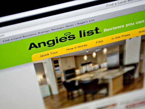 File photo taken in 2013 shows the Angie's List website displayed on a computer screen in Tiskilwa, Ill. In a lawsuit filed Friday, June 19, 2015, Angie's List accuses an Amazon.com subsidiary of stealing proprietary information.