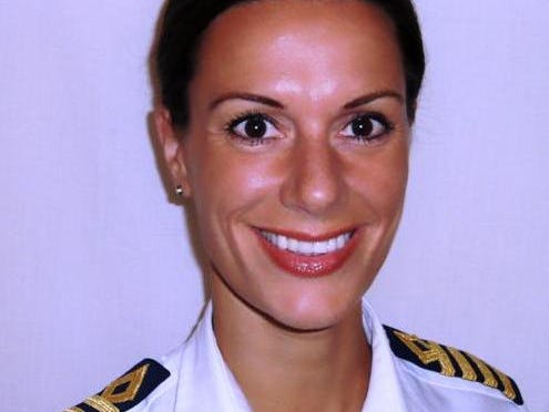 Kate McCue, 37, of San Francisco is the first American female captain of a mega-cruise ship.