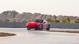 A Porsche takes a turn at the brand's new Experience