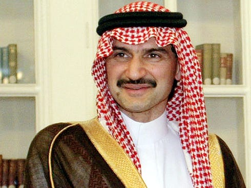 Saudi Arabian Prince Alwaleed bin Talal seen in New Delhi, India, in ...