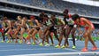 A view of the start during the women's 5000 preliminaries