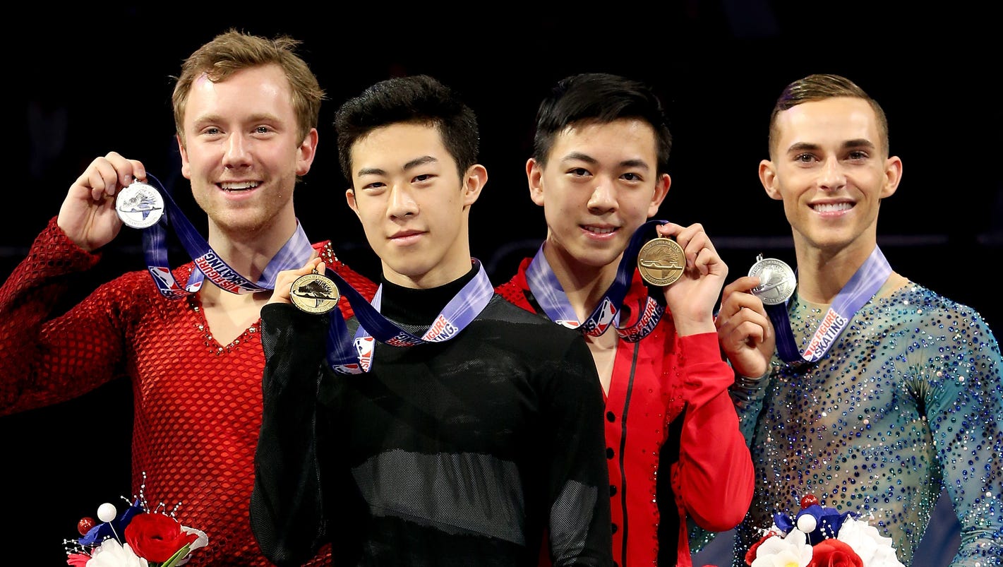 U.S. men's figure skating Olympic team set: Nathan Chen, Vincent Zhou, Adam Rippon