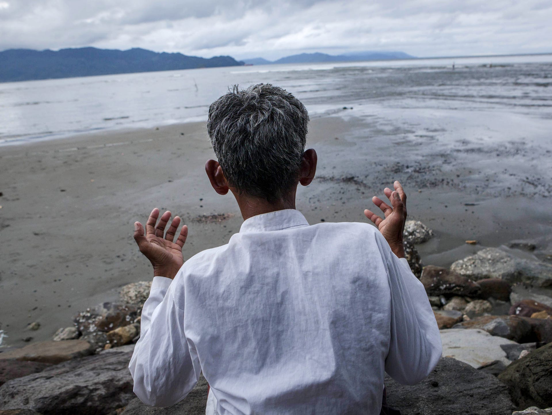 BANDA ACEH, INDONESIA - DECEMBER 26:  Abdullah (58),