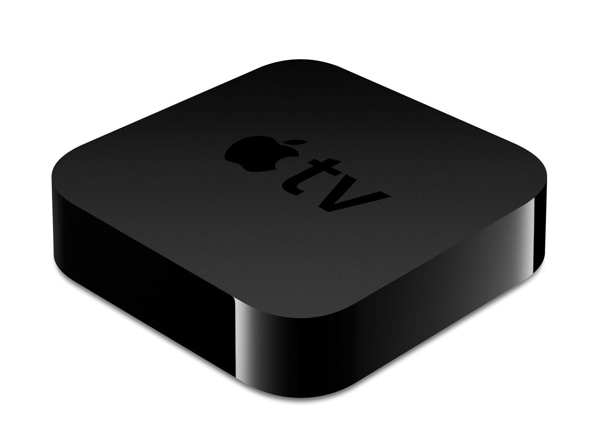 Baig -- Apple TV -- The sleek new Apple TV has been completely retuned for your entertainment. It?s 80 percent smaller than the previous generation ? even with a built-in power supply. Which makes it perfect for sitting neatly on a widescreen TV stan
