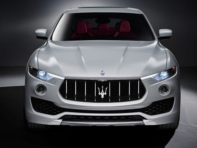 From the front, Maserati Levante has a distinctive