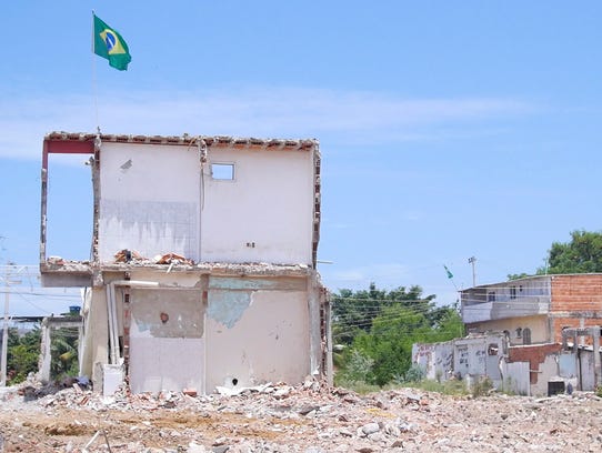The Vila Autódromo while in the midst of being demolished.