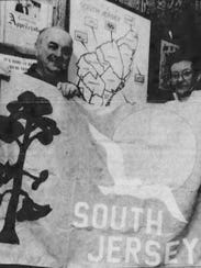 Bettsey Arnold (right) sewed together a proposed state