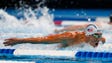 Michael Phelps during the finals for the men's 200-meter