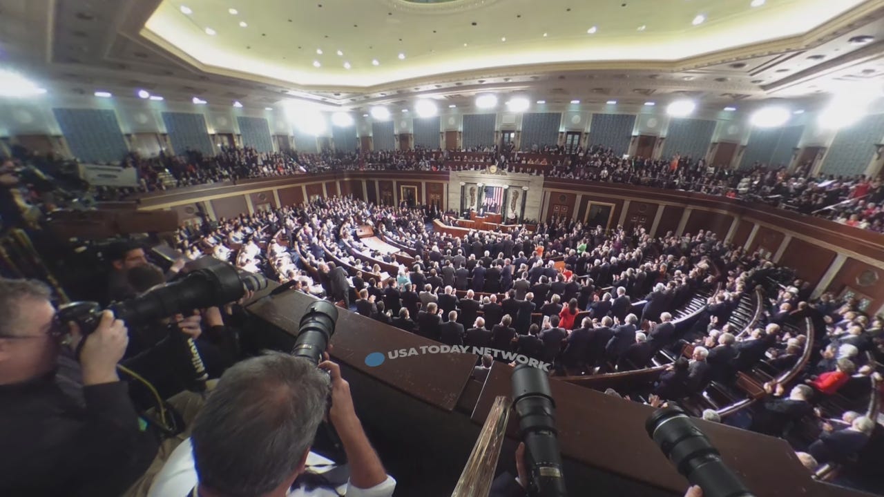 360 video Trump gives first speech to Congress