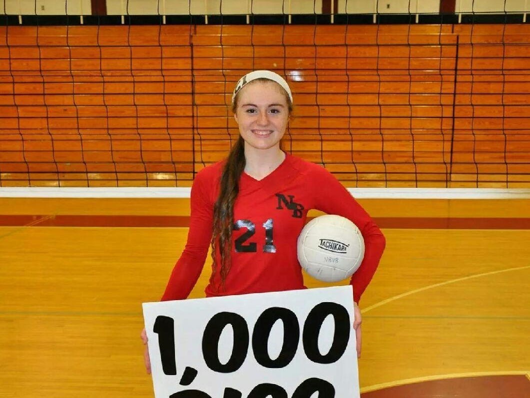 North Buncombe volleyball player Morgan Ballard. The Black Hawks will host their youth camp next month.