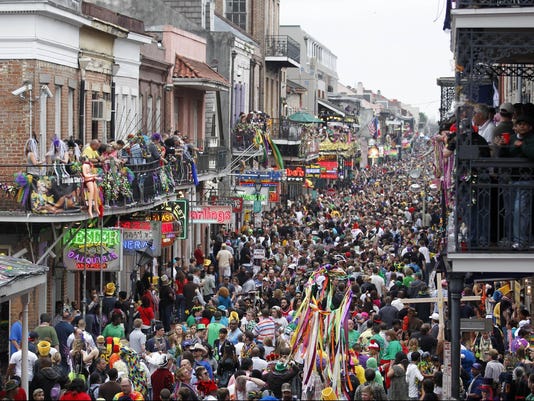 mardi gras world super bowl party