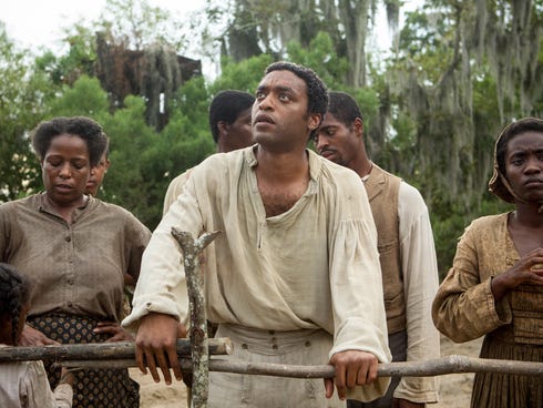 Chiwetel Ejiofor, center, received a best actor (drama) nomination for his portrayal of Solomon Northup in '12 Years A Slave.'