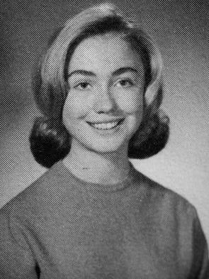 Hillary Rodham Clinton is shown in her 1965 senior