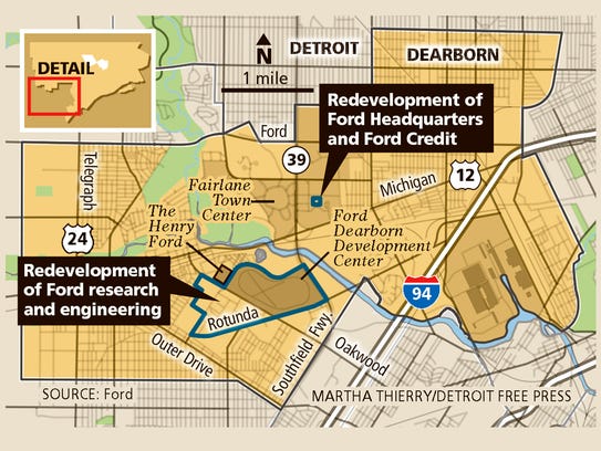 Ford is investing in a 10-year redevelopment project