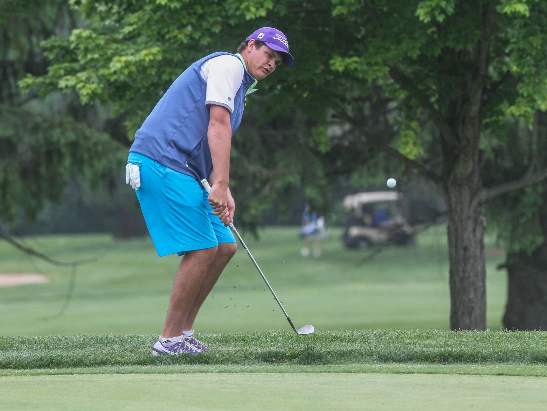 Hopewell, NJ NJSIAA Tournament of Champions high school golf at the Hopewell Valley County Club. Reid Bedell of Rumson-Fair Haven. 051815