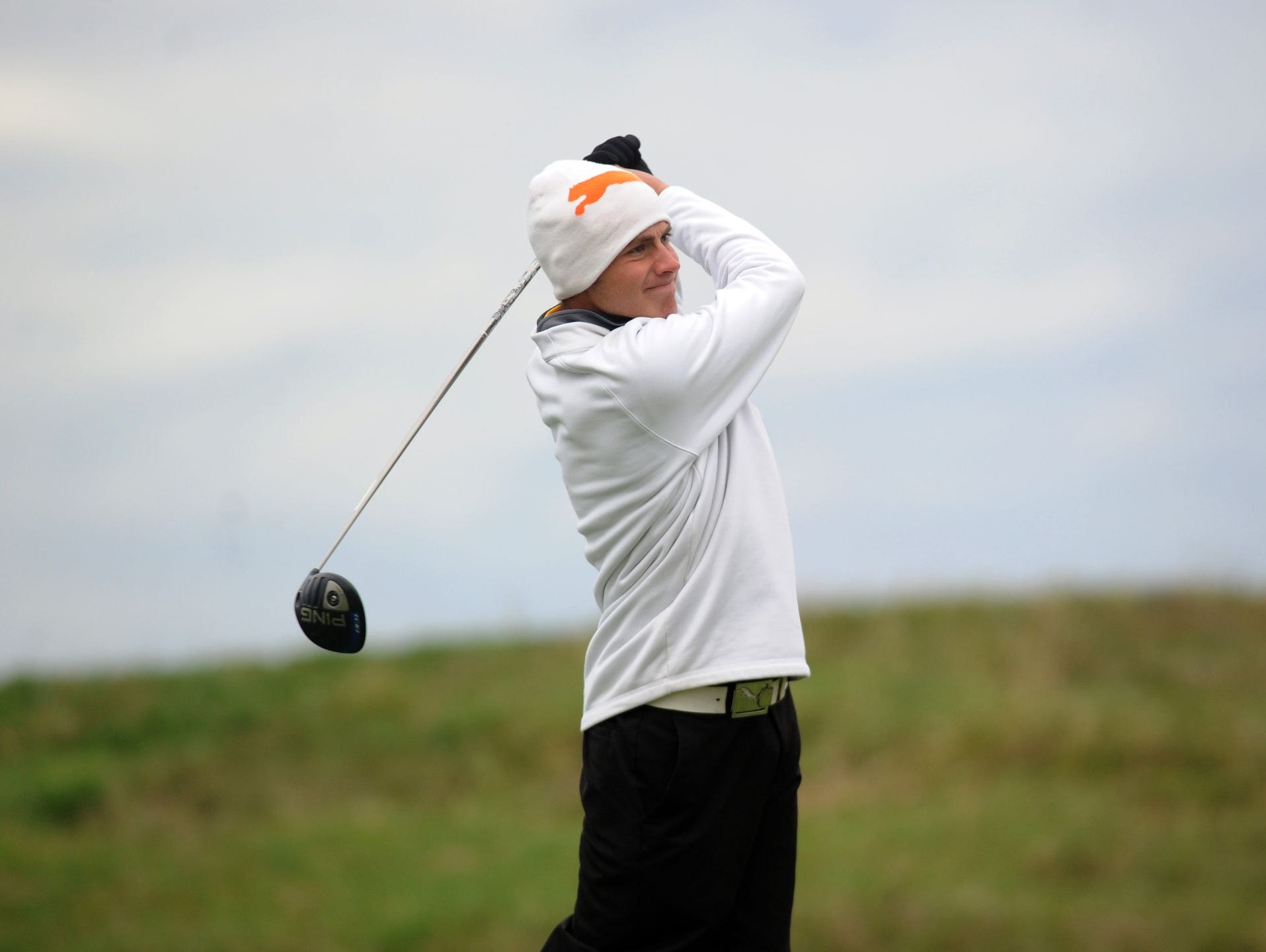 Unioto's Peyton Cooper tees off during the Division II OHSAA state golf tournament. Cooper was named the 2015 Gazette Boys Player of the Year.