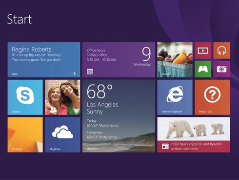 The Windows 8.1 interface.