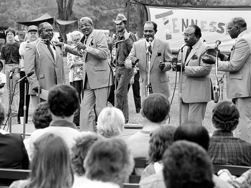 The original version of the Fairfield Four performs