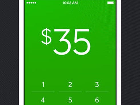 A screenshot of the app Square Cash.