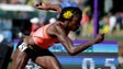 Alysia Montano starts during qualifying for women's