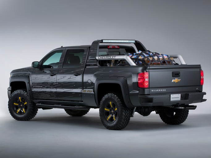 The  Black Ops concept, based on the Chevrolet Silverado Crew Cab 4x4, has plenty of cargo space -- and is loaded up