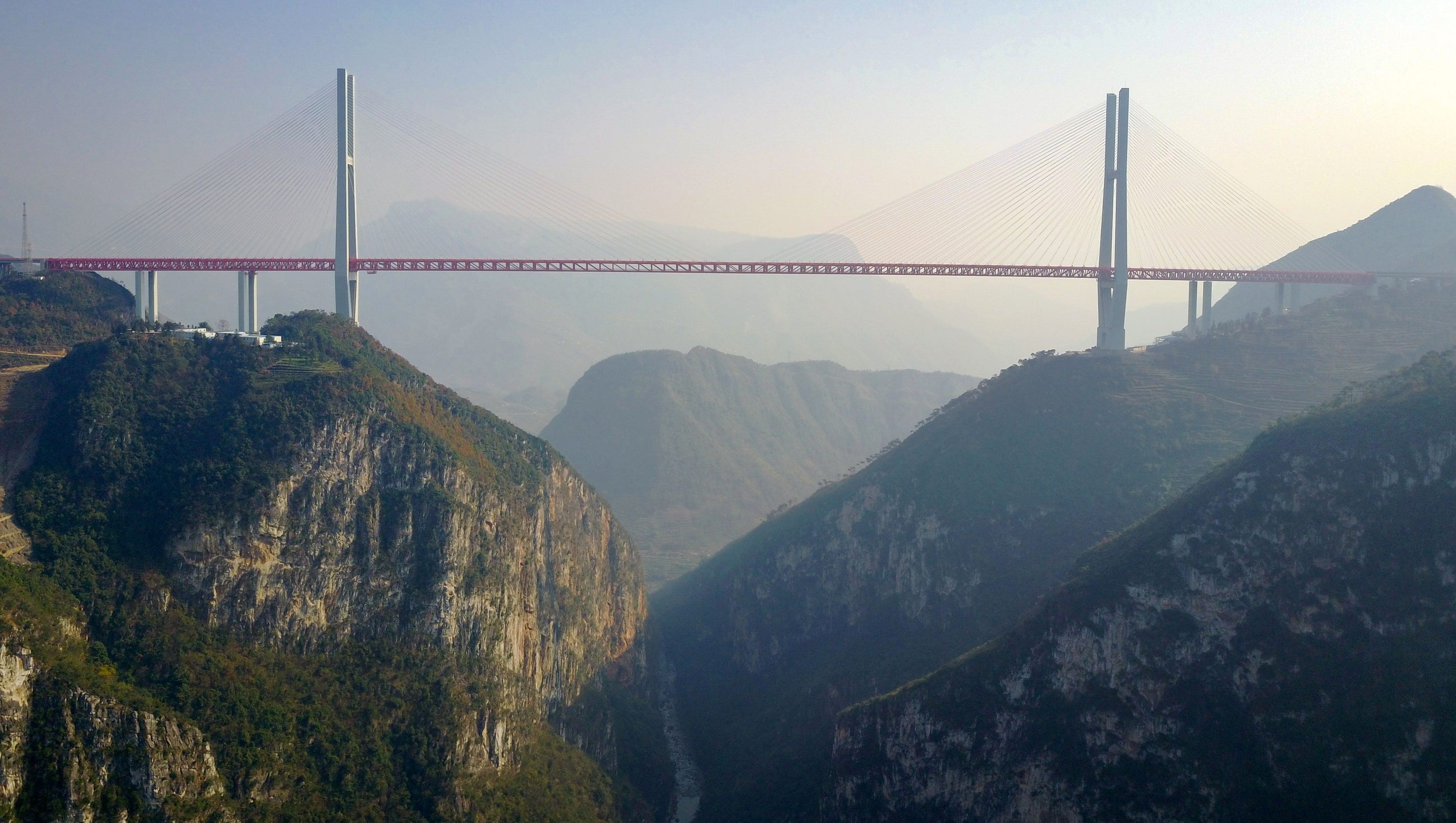 The world's highest bridge opens for traffic
