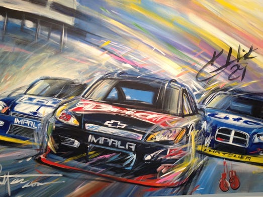 Phoenix Auto Parts >> Bill Patterson NASCAR paintings on display in Surprise Phoenix Auto Parts >> Bill Patterson NASCAR paintings on display in Surprise