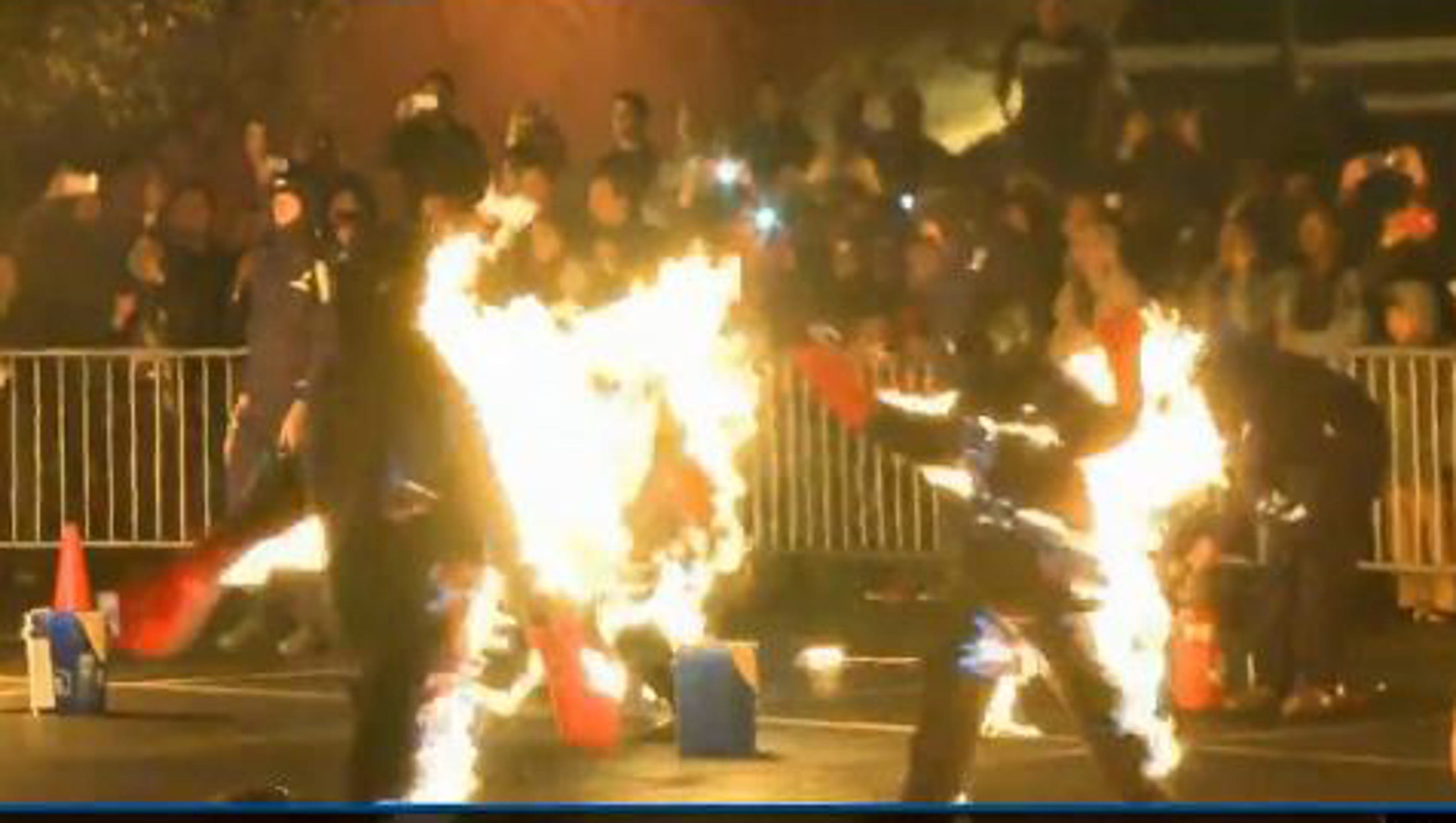 21 people set on fire for world record