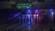 Police advance on protesters who shut down the 101