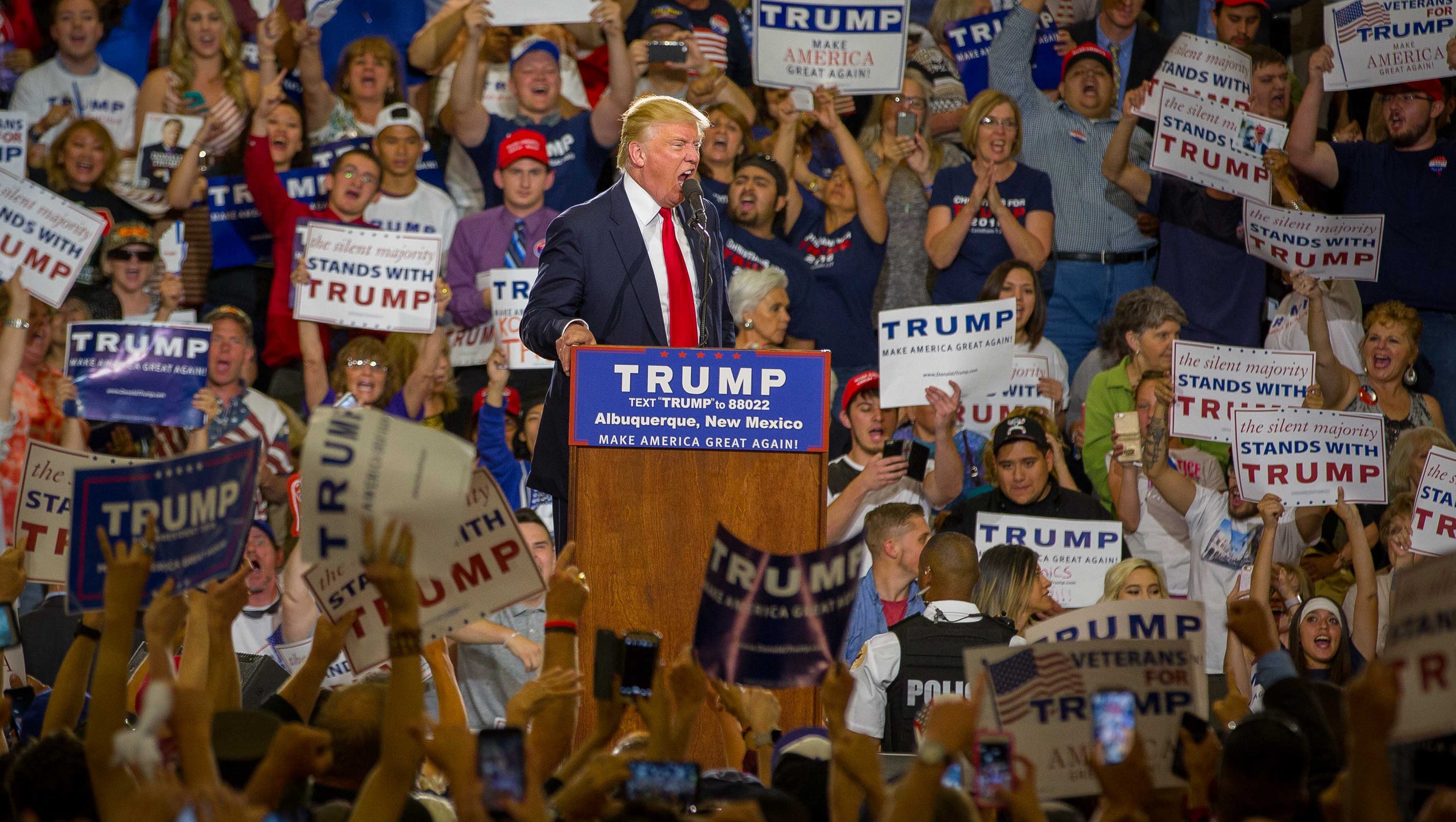 Trump, Bill Clinton rally supporters in New Mexico Trump, Bill Clinton rally supporters in New Mexico