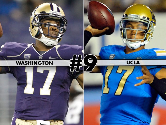 Washington (6-3, 3-3) at No. 15 UCLA (7-2, 4-2), 9 p.m. ET Friday, ESPN2: Both teams have won two in a row and UCLA needs a win to keep up in the Pac-12 South, currently trailing Arizona State by a game. UCLA quarterback Brett Hundley has regained his form, accounting for seven touchdowns in the last two games.