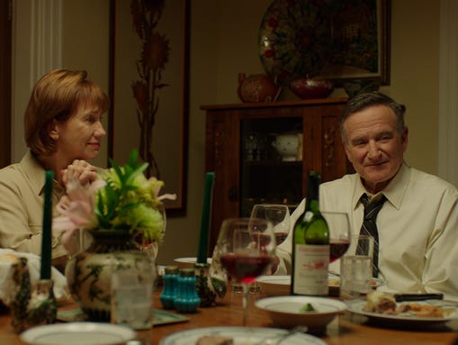 Robin Williams and Kathy Baker in a scene from  'Boulevard.'