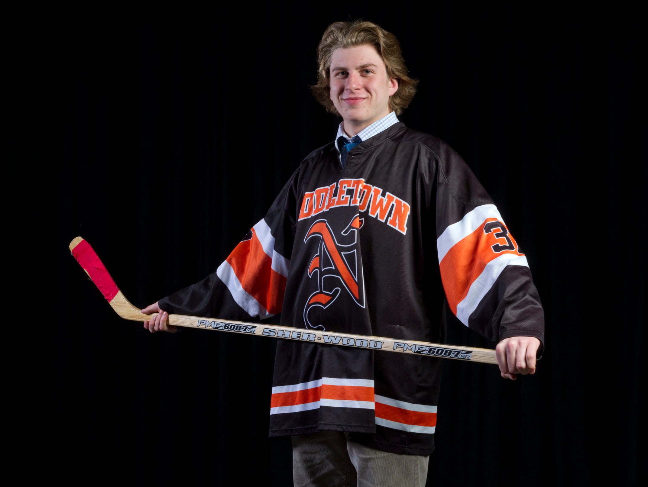 All-Shore Ice Hockey Player of the Year Bobby Hampton of Middletown North.