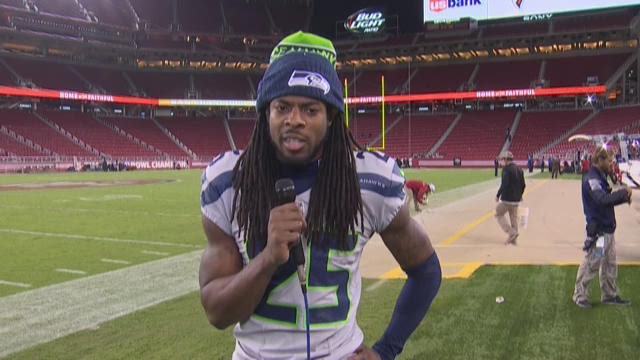 Richard Sherman steals the show with postgame report