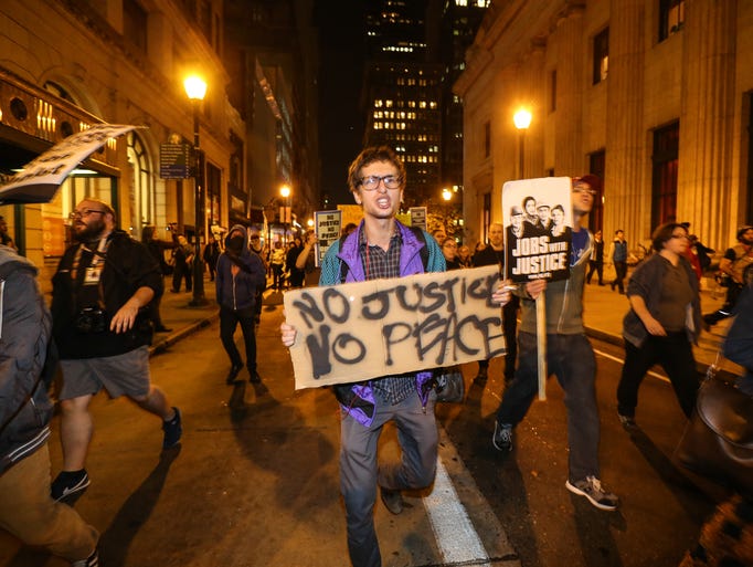 Marchers in Philadelphia take to the streets after