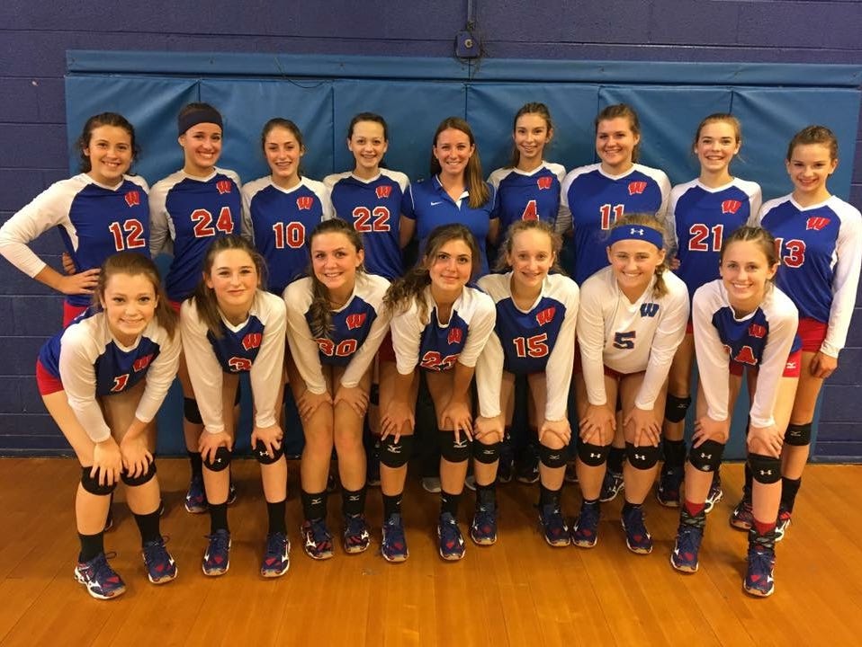 The West Henderson junior varsity volleyball team.