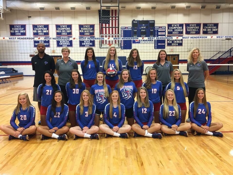 West Henderson's volleyball team.