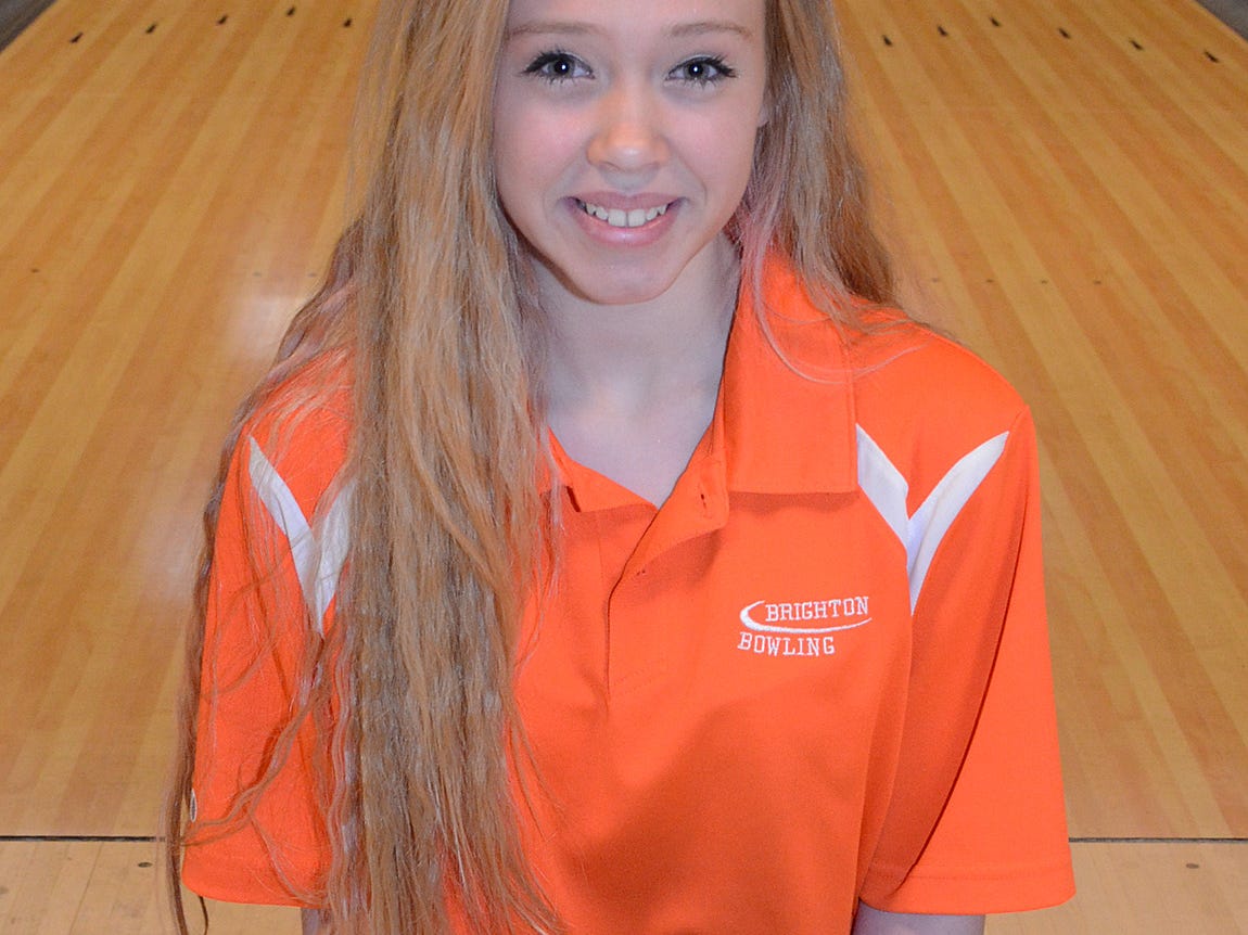 Brighton’s Natalie Klein won regionals and placed among the top eight at the Division 1 state finals en route to becoming the All-County Girls Bowler of the Year.