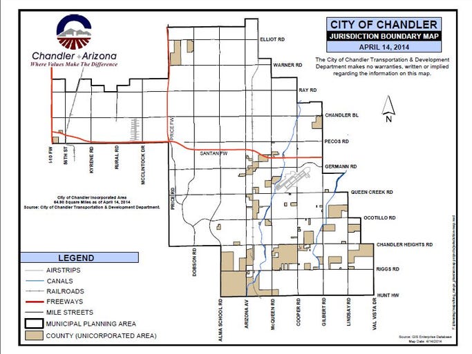 County islands in Chandler, Gilbert, Mesa, Queen Creek and Tempe