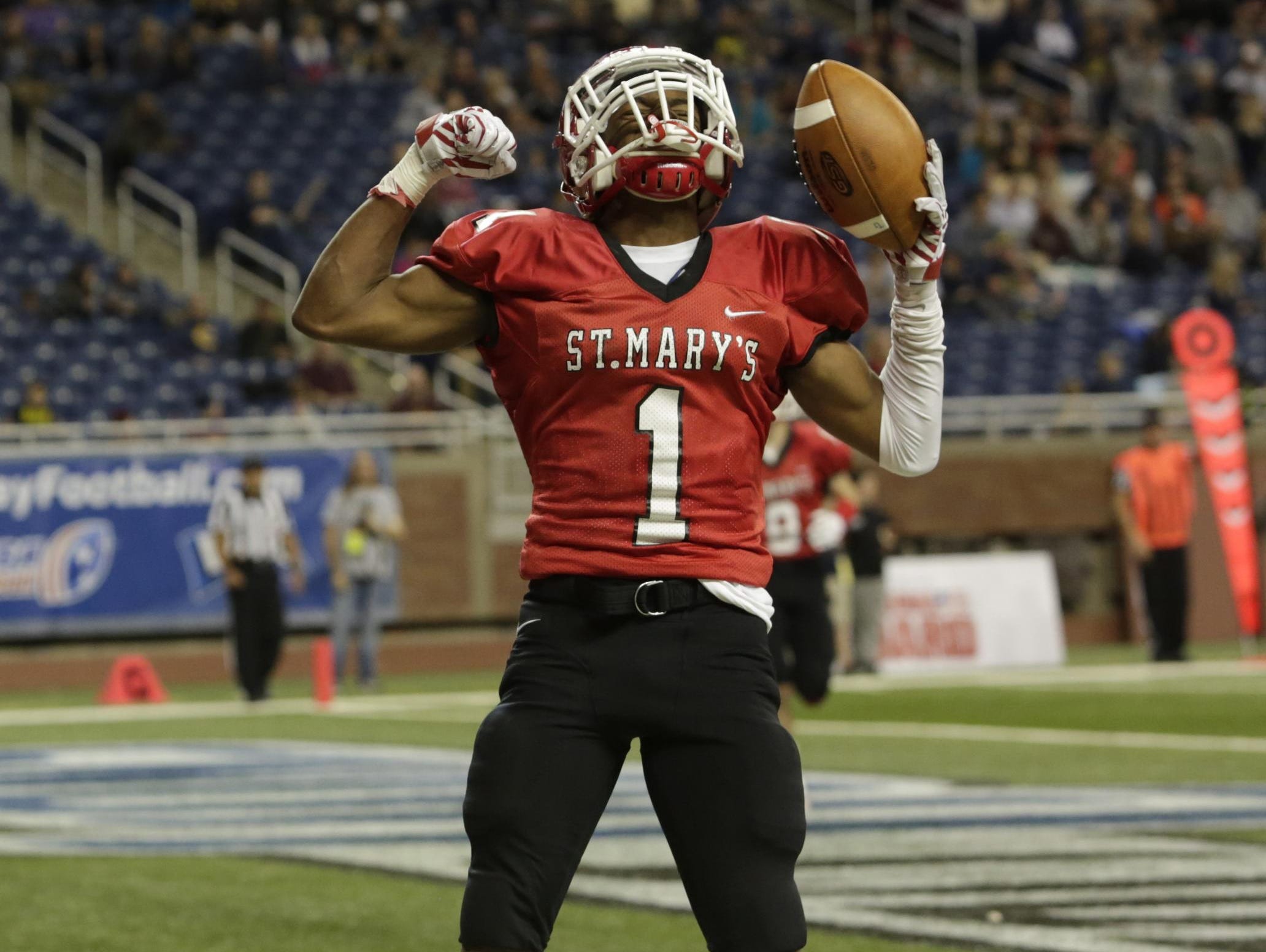 Orchard Lake St. Mary’s receiver K. J. Hamler decided earlier this week to move to IMG Academy in Florida for his senior season.