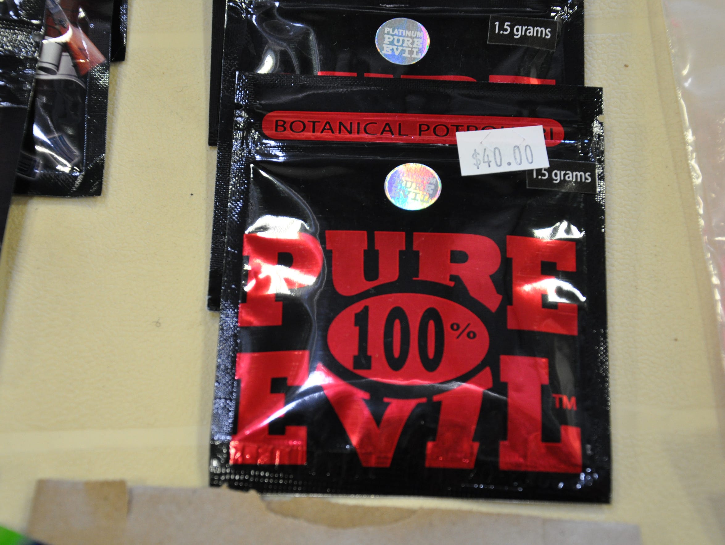 Packets advertising Pure Evil contain the drug spice.