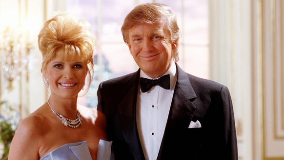 In this 1995 file photo, Donald and Ivana Trump were