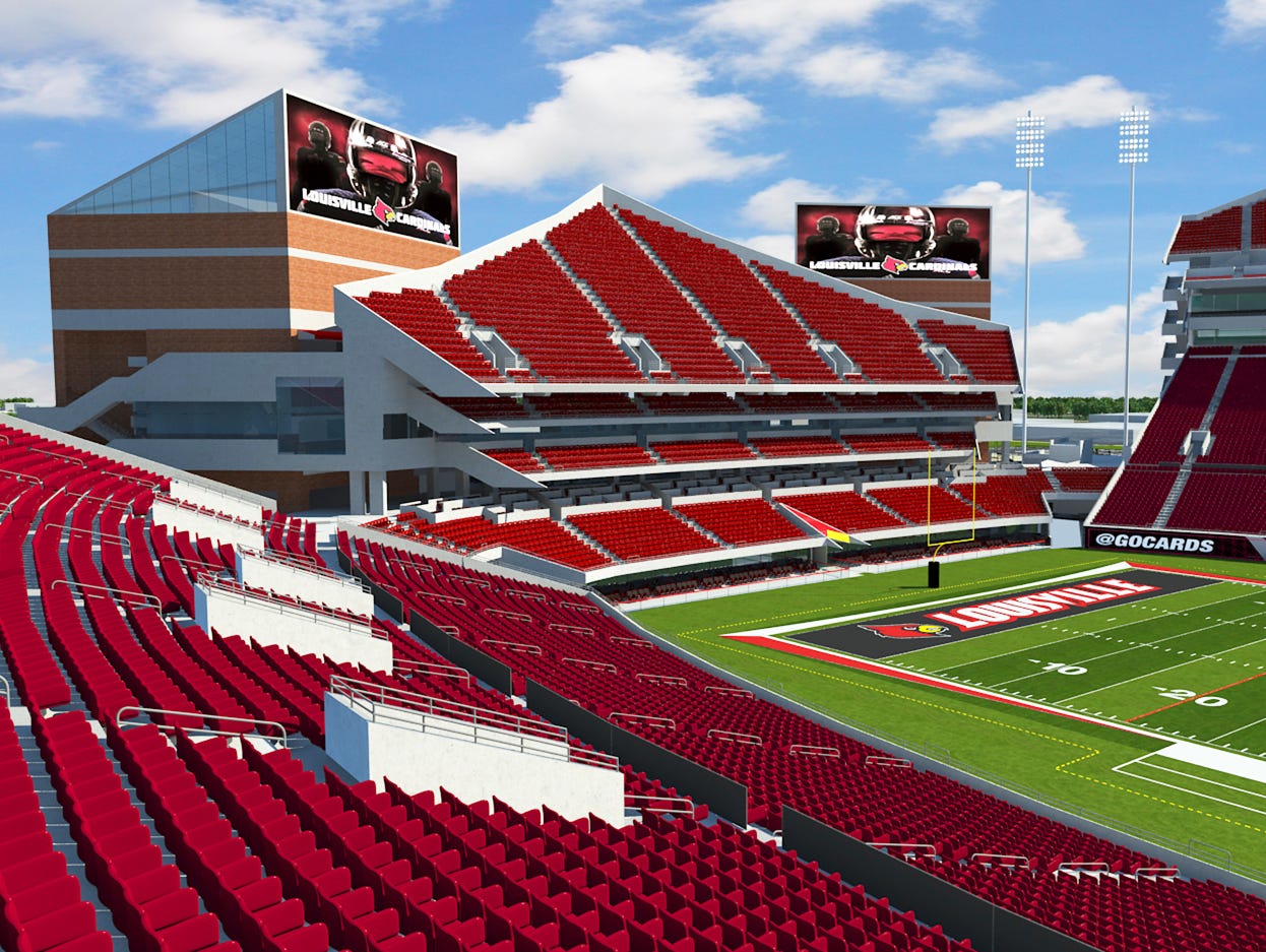 The proposed expansion to Papa John's Cardinal Stadium would include an additional 10,000 seats.