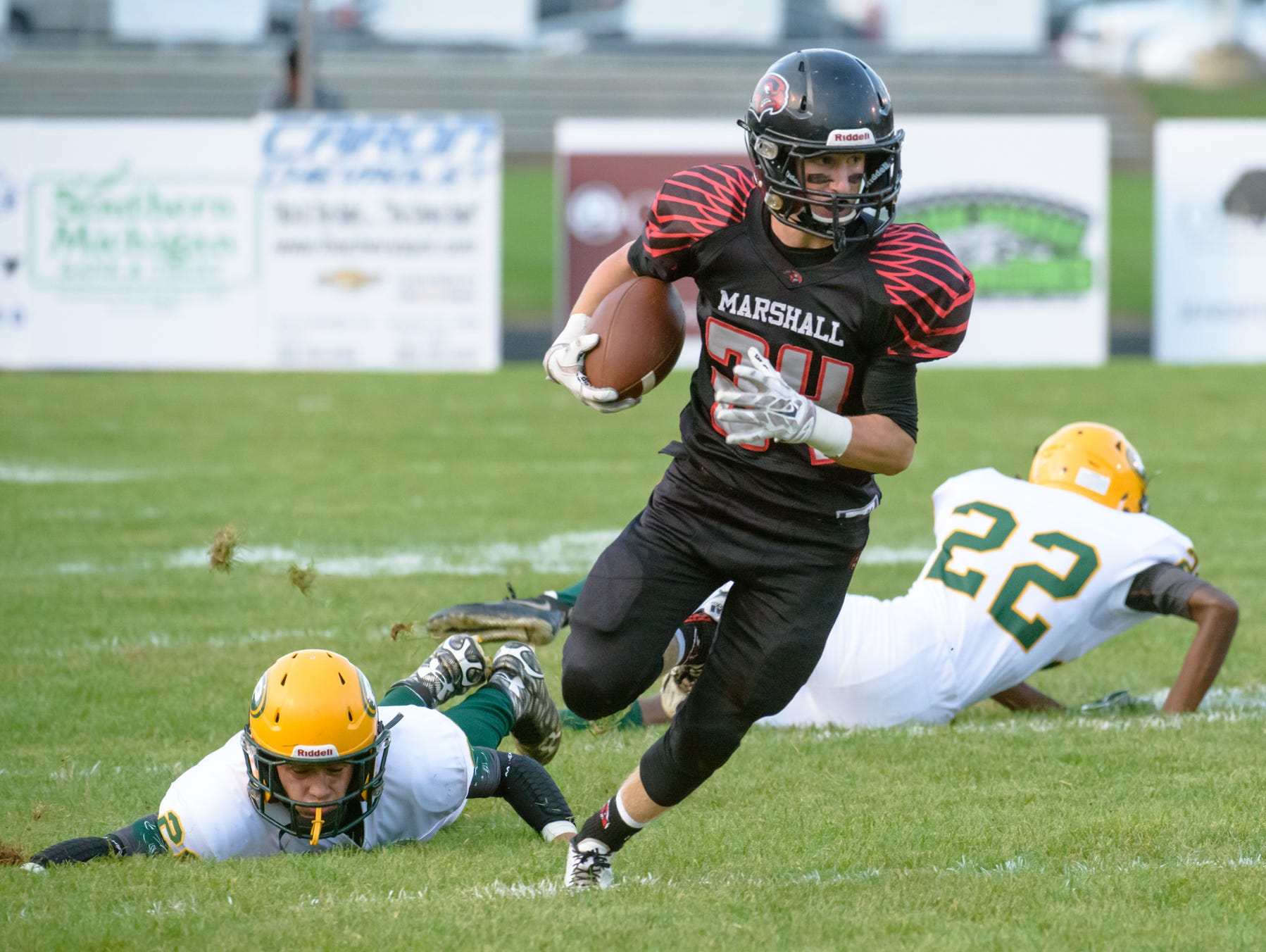Marshall Brad Feasel had 257 yards in a 45-0 win over Jackson Northwest earlier this season.