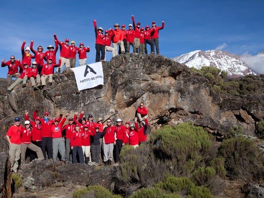 An Above+Beyond Cancer team summited Mount Kilimanjaro