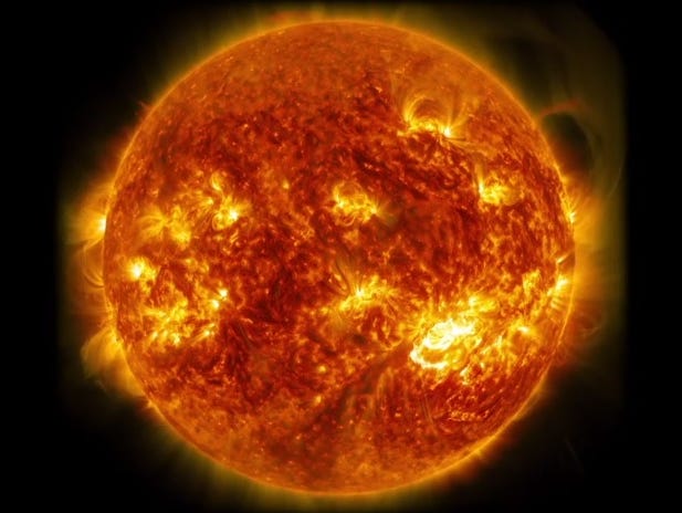 The sun emitted a solar flare on Friday.